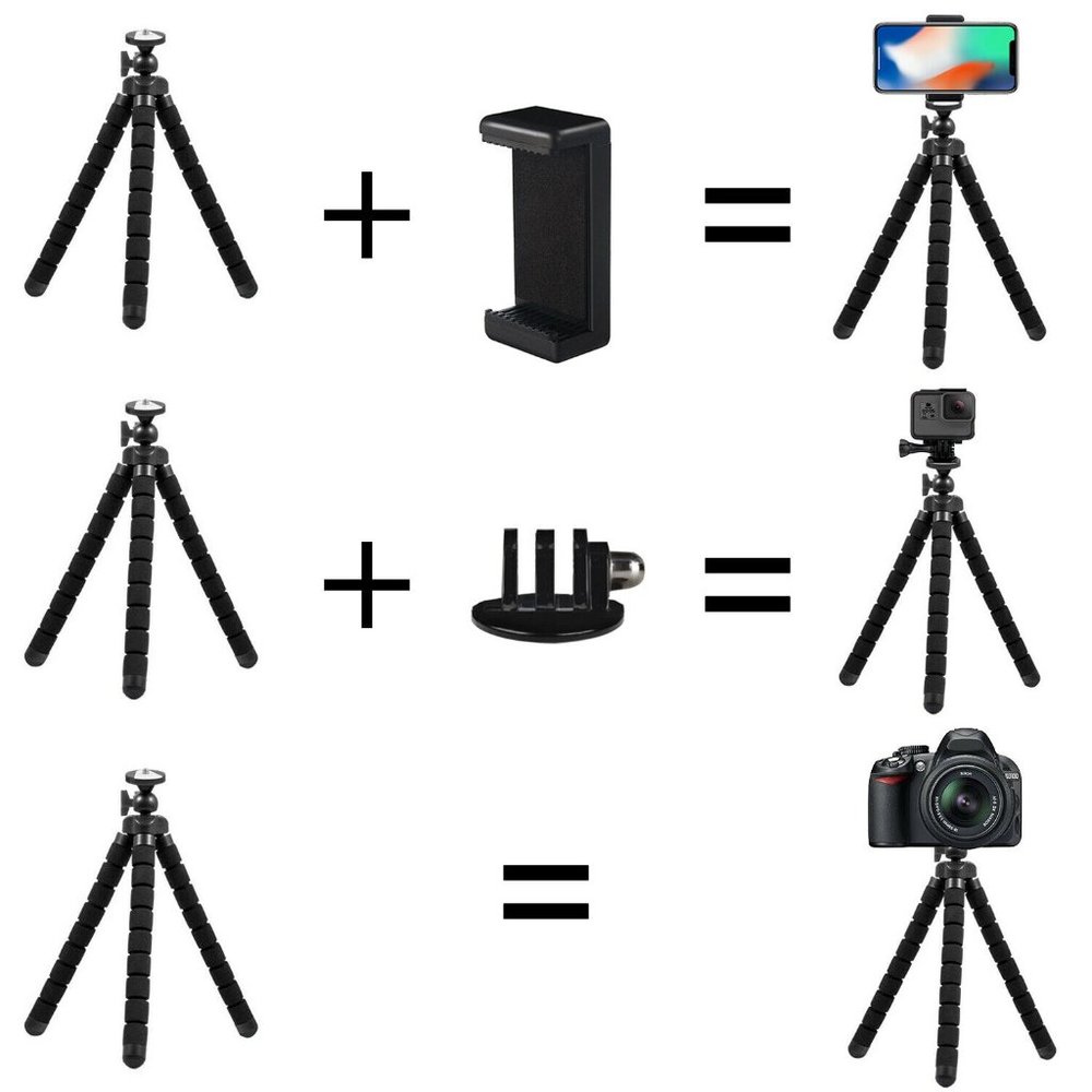 Mini Flex Tripod For Smartphones +Digital Cameras + GoPro Cameras - Picture 3 of 5
